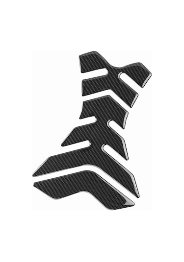 Moveevo Motosiklet Tankı Korumalı Carbon Fiber Sticker - Kaymayı Engelle, Yırtıkları Önle, Siyah T04