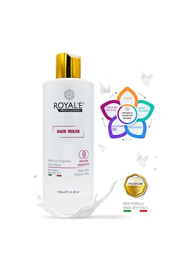 Royale Professional Argan Keratin Saç Maskesi 500 ML + Şampuan 500 ML + Tarak