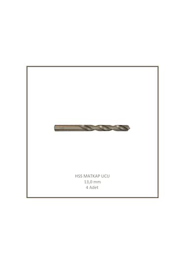 Hss Matkap Ucu 13 Mm, Metal, Ahşap, Plastik İçin 4 Adet