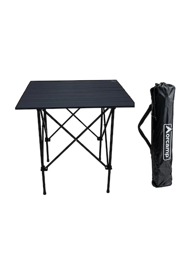 Katlanır Boyalı Alüminyum Kamp Masası Out-2060 Siyah
