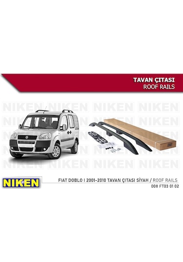 Fiat Doblo Tavan Çıtası Port Bagaj Taşıyıcı Siyah 2001 2010