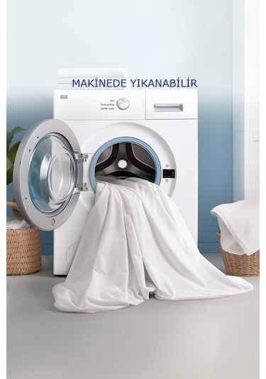 %100 Pamuk Fıtted Sıvı Geçirmez Tek / Çift Kişilik Bebek Alez Yatak Koruyucu Full Kenar Çarşaf Beyaz
