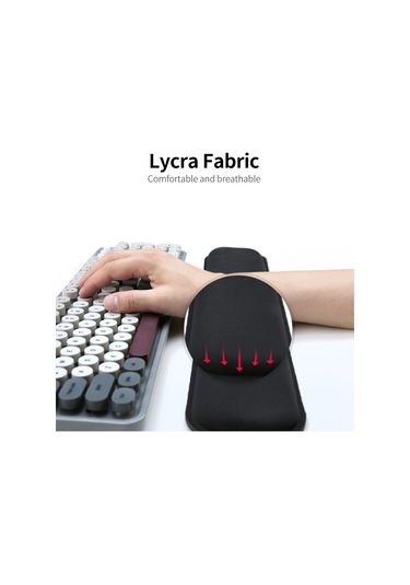 Mufunye Ergonomik Klavye Bilek Destekçesi - Lycra Kaplama Ve Hafıza Köpüğü - Ofis Ve Oyun İçin - Pembe Diğer