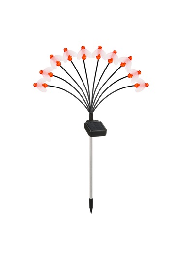 Dianziye Güneş Enerjili Kelebek Dekoratif Bahçe Işığı - Esnek Tellere Bağlı Sallanan 10 Led Isınma Işığı - Ip65 Su Geçirmez Çim Üstü Aydınlatma Tek Adet Diğer