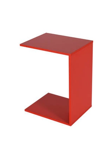 Çok Amaçlı Tekerlekli C Koltuk Sehpası-kırmızı 35x62x45 Cm Gxyxd Kırmızı