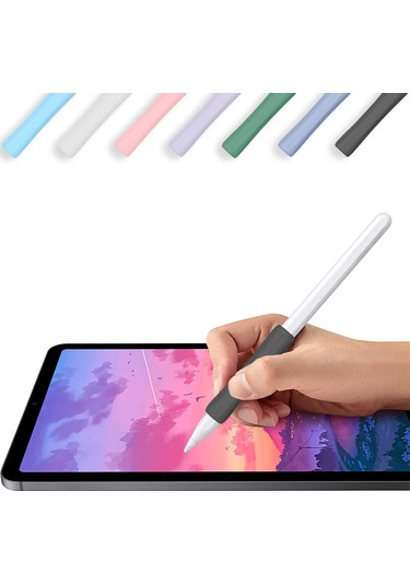 Apple Pencil 1-2 Nesil Pro Usb-c Uyumlu Soft Yumuşak Silikon Kalem Tutucu Zarif Ve Rahat Kullanım Siyah