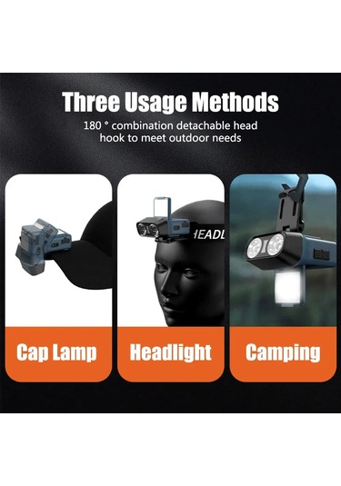 Süper Parlak Led Klipsli Kapak Işığı Şarj Edilebilir Sensörlü Siyah