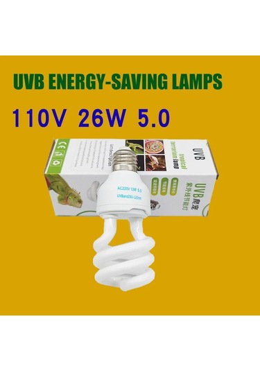 Uvb5.0 10.0 Kertenkele Kalsiyum Takviyesi Lamba 13w 26w Uv Ampul E27 Enerji Uvb 110v 26w 5.0