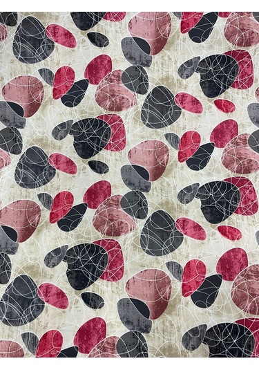 Enesar Home Çakil Desen Döşemelik Kumaş Kırmızı 100 x 140 cm