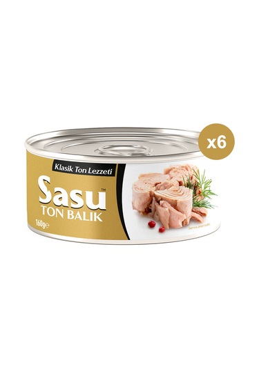 Sasu Klasik Ton Balığı Bütün Dilim 6 x 160 G
