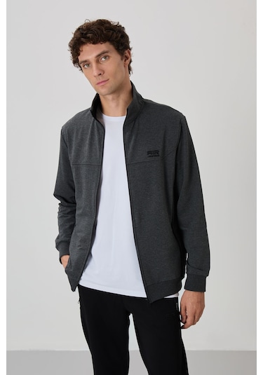 Tommy Life Anton Antrasit Melanj - Siyah Jogger Eşofman Takım - 85178 Antrasit - Siyah
