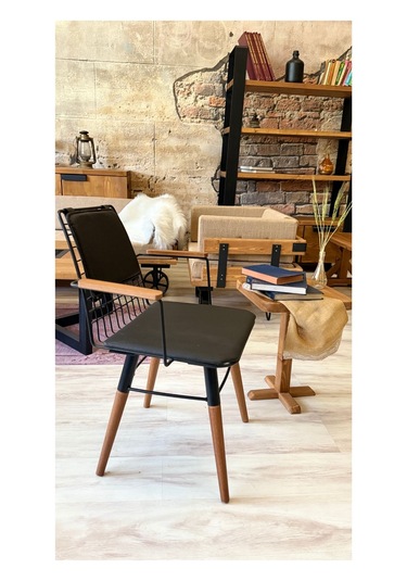 Ntconcept Vitra Sandalye Kollu Tel Ahşap Sandalye