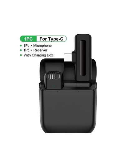 J11 Tip C Cep Telefonları İçin Kablosuz Mikrofon Şarj Kutusu Gürültü Azaltma Yaka Mikrofonu Video Kaydı İçin 681400397a