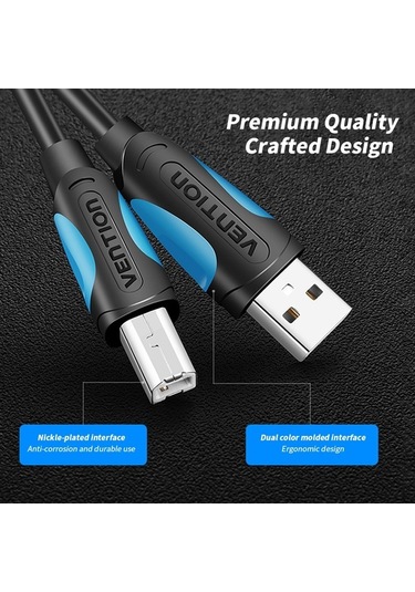 Novahub Yüksek Hızlı Usb 2.0 Yazıcı Kablosu 10m - Hp/canon/epson Uyumlu Siyah