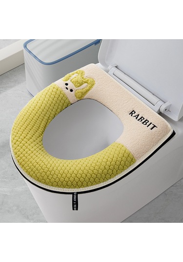 Ev Tipi Tuvalet Dört Mevsim Üniversal Klozet Kapağı Su Geçirmez Kapak Tuvalet Halkası M Tavşan - Yeşil Yeşil