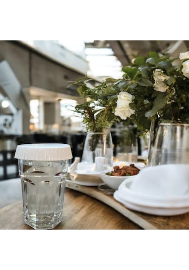 Karton Bardak Kapağı Cam Bardak Kapağı 70 Mm 100 Adet