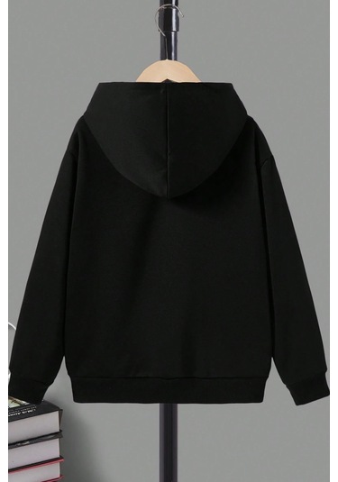 Çocuk Shark Baskılı Sweatshirt Siyah