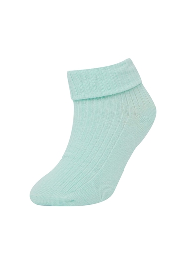 DeFacto Kız Bebek Dikişsiz 4'lü Pamuklu Uzun Çorap C9092A5NSKR1 Çok Renkli