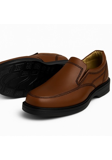 Growish Gr0210 Hakiki Yumuşak Deri Jel Destekli Poli Taban Comfort Erkek Günlük Ayakkabı Kahverengi