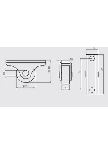 Gürçay Mobilya Tekeri Sabit H22Mm 4 Adet