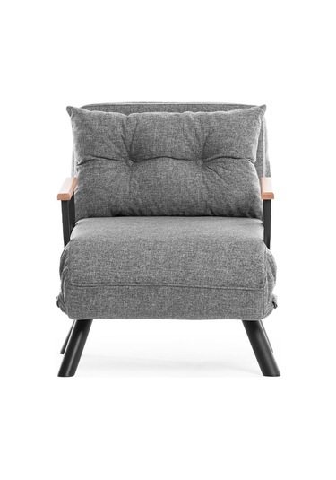 Pafu Sando Tekli Katlanır Yataklı Koltuk Keten Gri