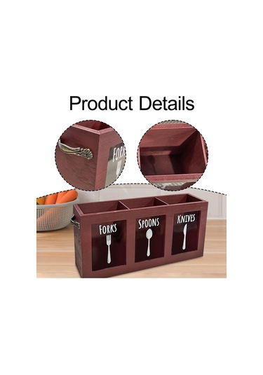 Suntek Mutfak Eşyası Tutucu Modern Çatal Bıçak Takımı Kırmızı