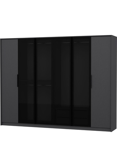 Kale Luxe 6 Kapaklı Gardrop - Antrasit