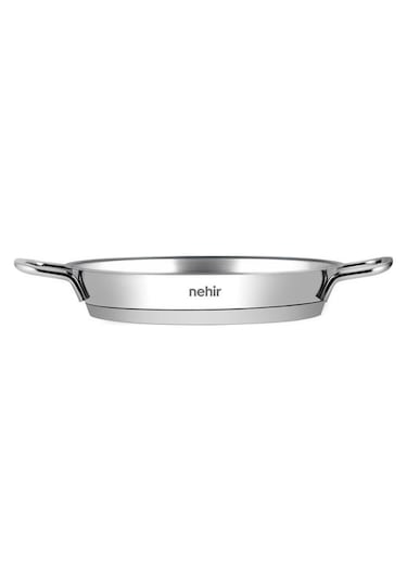 Nehir Silver Çelik Omlet Sahan Kapaksız 20 Cm Gri