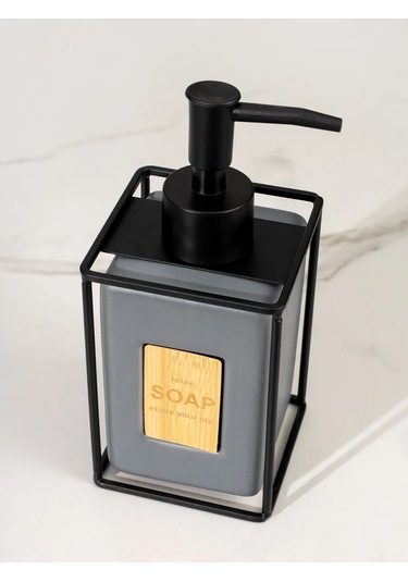 Denezo Seramik Sıvı Sabun Dispanseri, Banyoda Kullanım İçin Dağıtıcı 317948337 Gri