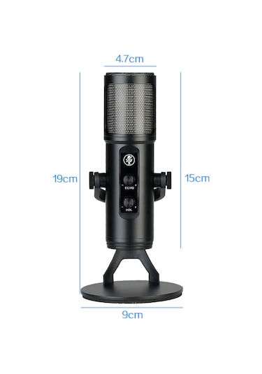 Singree Renkli Rgb Işıklı Usb Mikrofon - Gerçek Zamanlı Kulaklık Çıkışı Ve Mute Tuşu
