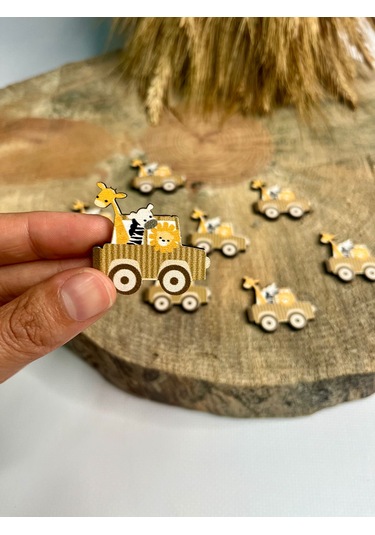 Mr. Home Ahşap Uv Baskılı Safari Figür Magnet