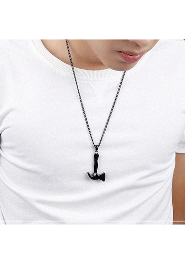 Balta Hatchet Paslanmaz Çelik Kolye Çelik