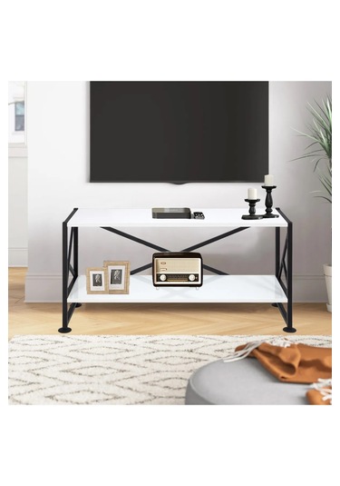 Tv Ünitesi Tv Sehpası Beyaz 100x30 Yükseklik 100 Cm
