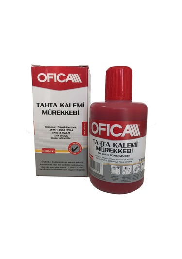 Ofica Tahta Kalemi Mürekkebi 100 Ml. Kırmızı Fmm-06K
