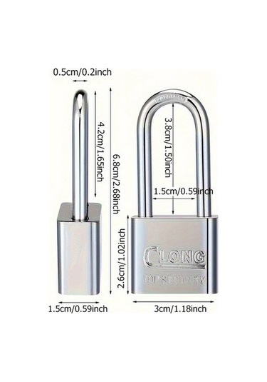 Besthome1 12 Adet Paslanmaz Çelik Kilit Uzun Dilli Anahtarlar, Ağır Hizmet Tipi Su Geçirmez