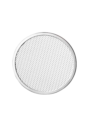 9 İnç Alüminyum Dikişsiz Kenarlı Pizza Pişirme Ekranı Gümüş