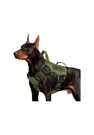 Honeybeeshop "yeşil Xl Taktik Köy Tasması Dayanıklı Polyester Ayarlanabilir Reflektif Askeri Yelek Büyük Köpekler İçin Labrador Husky Alman Kurdu" Altın