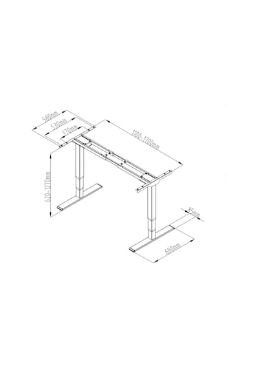 Elektrikli Yüksekliği Ayarlanabilir Masa Ayağı - Tablasız