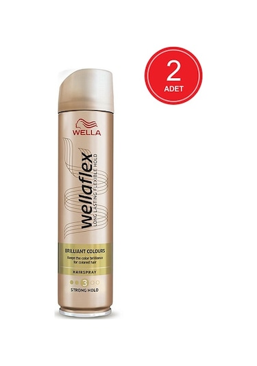 Wella Wellaflex Boyalı Saçlar için Güçlü Tutuş Saç Spreyi 2 x 250 ML