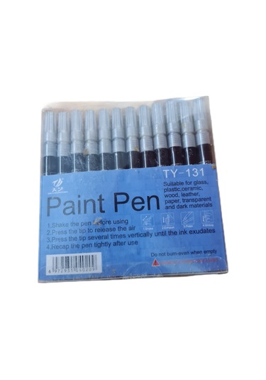 Rötuş Kalemi Paint Pen Gümüş Renk Metal, Ahşap Ve Oto Yüzey Boyası / 12 Adet