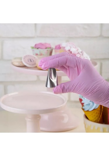 Angelik Pastacılık Ucu: Kavisli Güller Yapay Yapraklı Pastacılık Ucu, Özel Olarak Tasarlanmış Tek Parça Kalıptır Ve Ku Bej