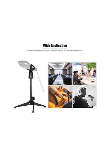 Ranyeek Mikrofon Tutucu İle Çok Yönlü Katlanabilir Masaüstü Tripod - Hafif, Taşınabilir Ve Sabit Konumlandırma - Podcast, Canlı Yayın, Toplantılar İçin