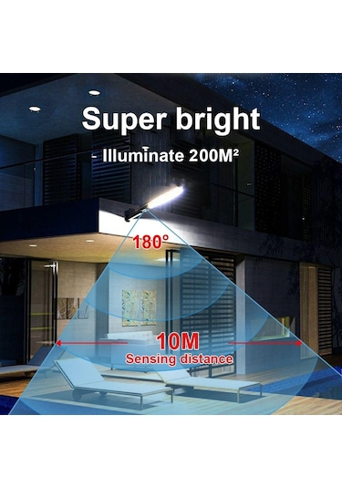 1 Paket 3000w Dış Mekan Güneş Led Lamba 4 Mod Su Geçirmez Dış Aydınlatma C-1pack With Ir-126led