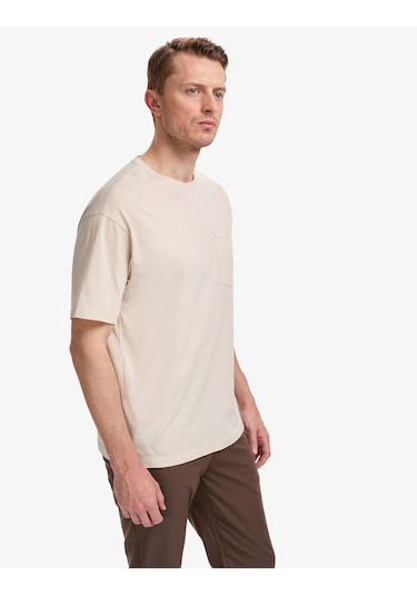 Pierre Cardin Erkek Bej Tişört Basic 50325300-vr011