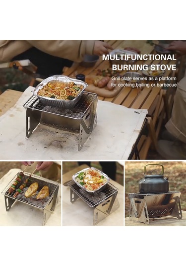 Açık Paslanmaz Çelik Barbekü Izgarası Gümüş