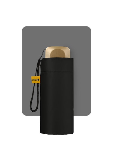 Yystore Ultra Hafif Güneş ve Yağmur Koruyucu Mini Şemsiye Siyah Siyah - Siyah