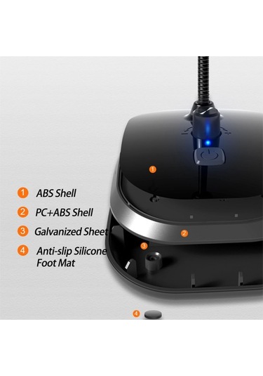 Usb Tel Ayarlanabilir Mikrofon Goopeneck Mic Konferans Kondens Mikrofonu Pc Bilgisayar Canlı Akışı İçin Mikrofon