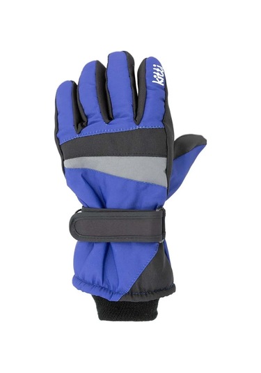 Kitti 422-005 9-14 Yaş Su Geçirmez Kar Kayak Eldiveni Mavi