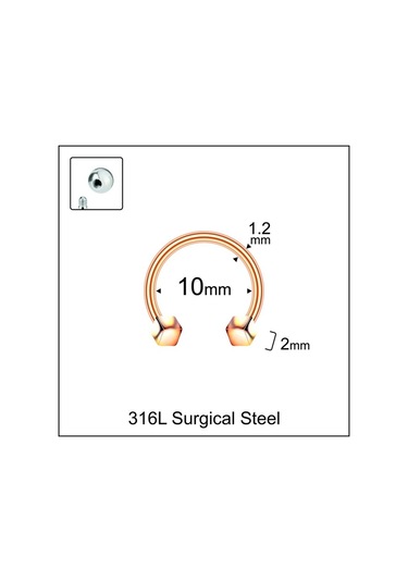 316 L Cerrahi Çelik Kıkırdak Helix Tragus Piercingi Pembe