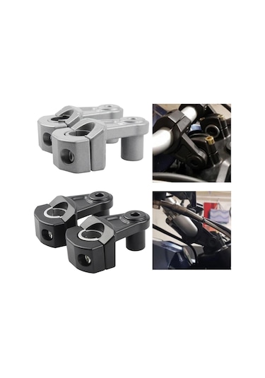 Suntek Motosiklet Gidonu Yükseltici Uzantıları Motosiklet Siyahı Için Montaj Adaptörü Kiti